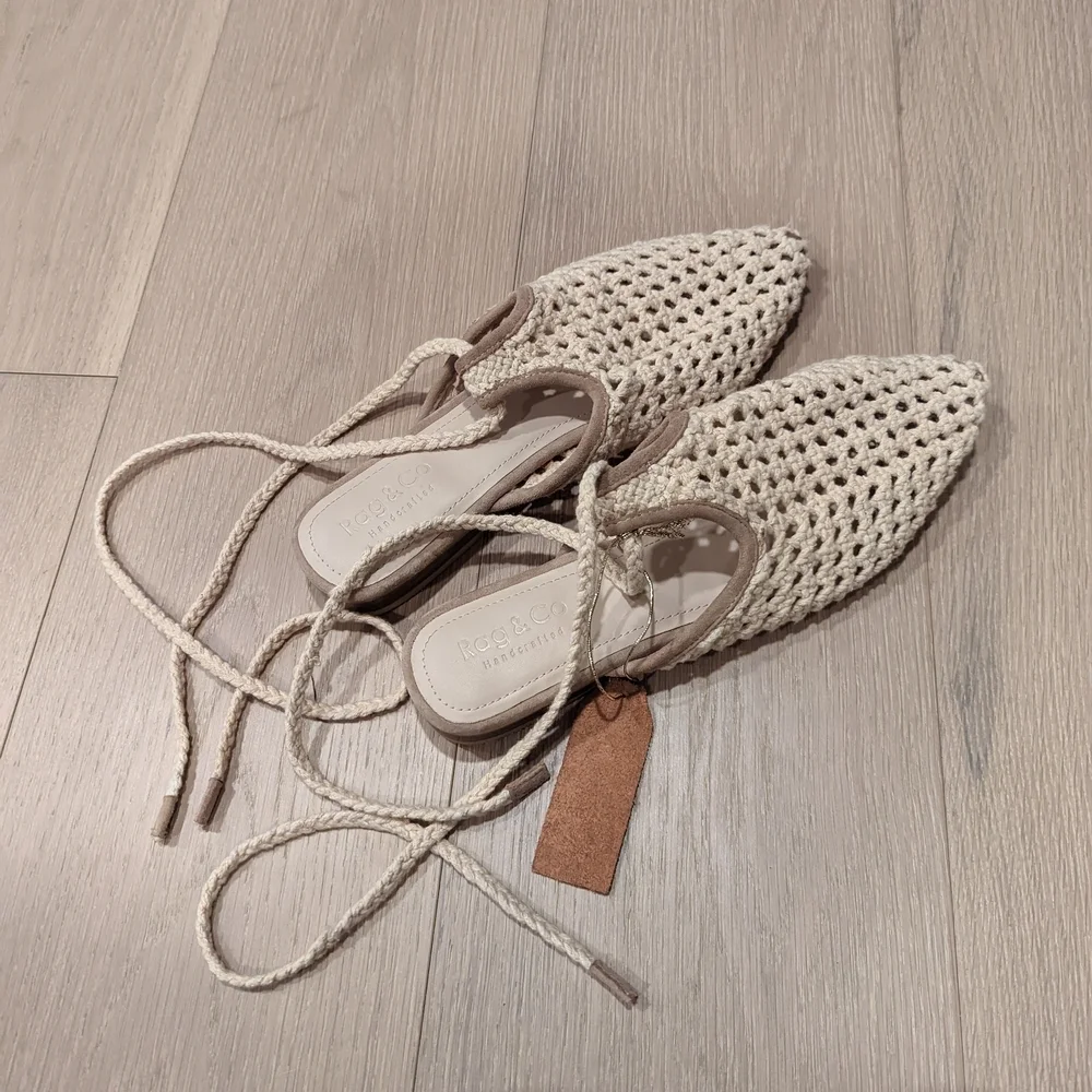 Beige Crochet Women's Shoes